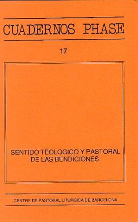 Portada Sentido teológico y pastoral de las bendiciones