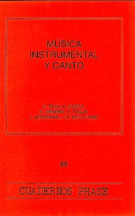 Portada Música instrumental y canto