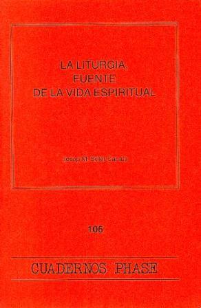 Portada Liturgia, fuente de la vida espiritual, La